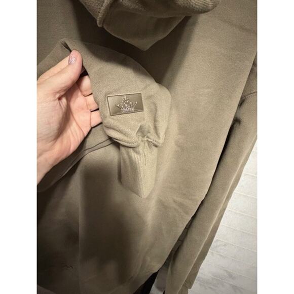 Watson Luxe FOG Fear of God Streetwear Hoodie Large Brown Christ Graphic NWT - Picture 6 of 12